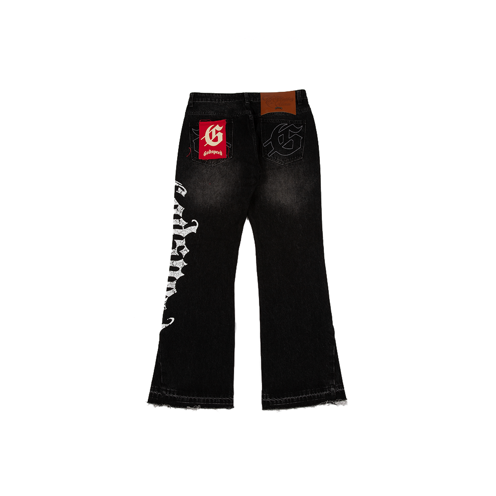 OG Logo Flared Denim 'Grey Wash'