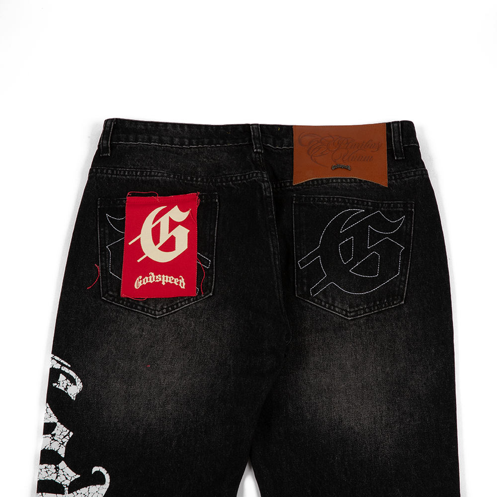 OG Logo Flared Denim 'Grey Wash'