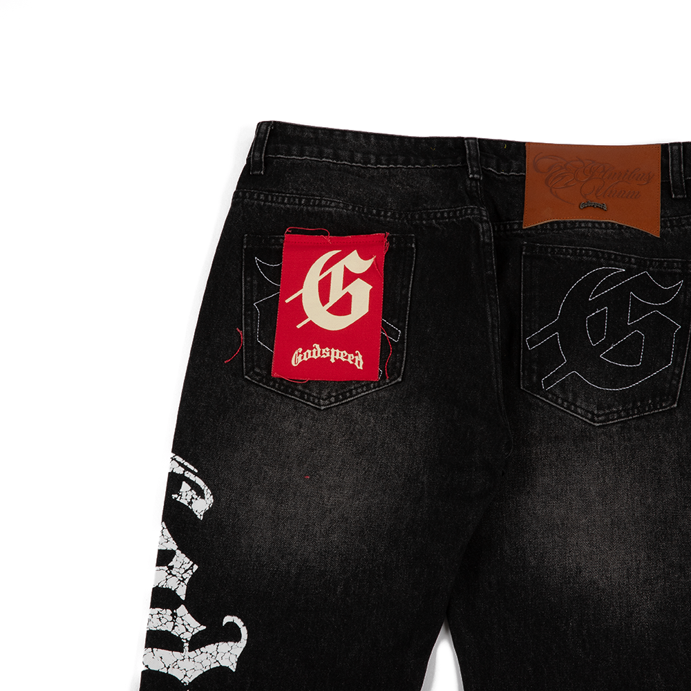 OG Logo Flared Denim 'Grey Wash'