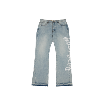 OG Logo Flared Denim Printed 'Blue Wash'