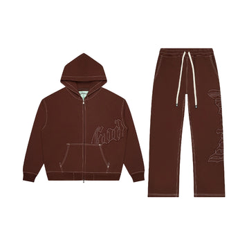 OG Logo Sweatsuit Stitched 'Mocha'