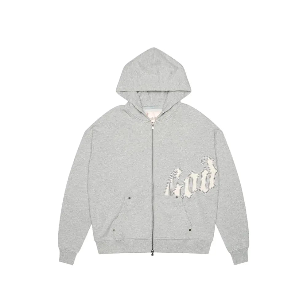 OG Logo Sweatsuit V2 Boom 'Grey Silver Satin'