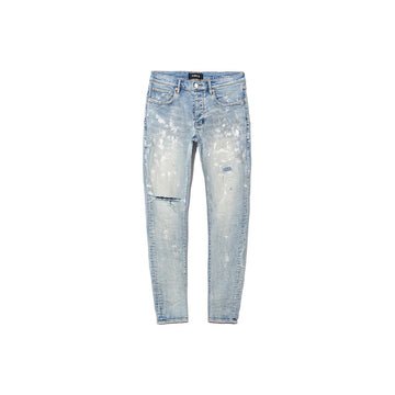 Low Rise Skinny Light Indigo Paint Blowout 'Light Blue'