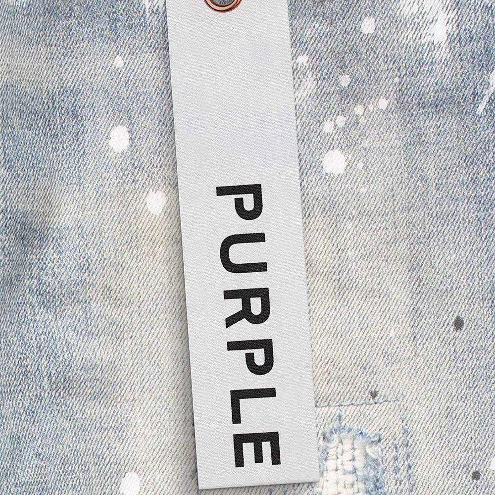Low Rise Skinny Light Indigo Paint Blowout 'Light Blue'