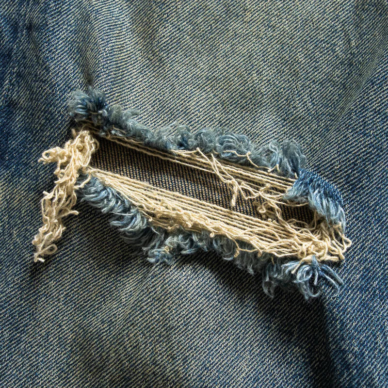 P005 Stratos Vintage Knee Slit Jean 'Dark Indigo'