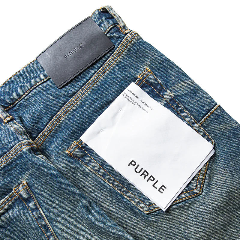 P005 Stratos Vintage Knee Slit Jean 'Dark Indigo'
