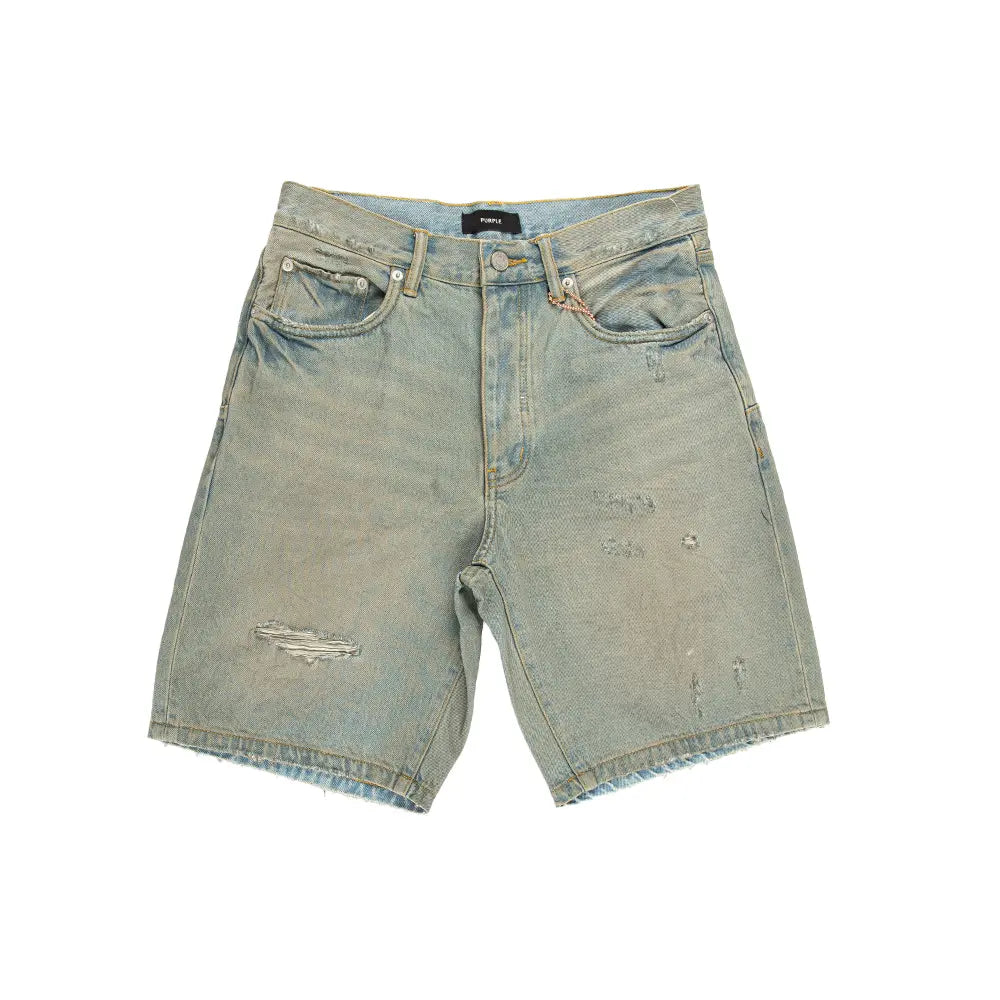 P059 Dirty Vintage Short 'Light Indigo'