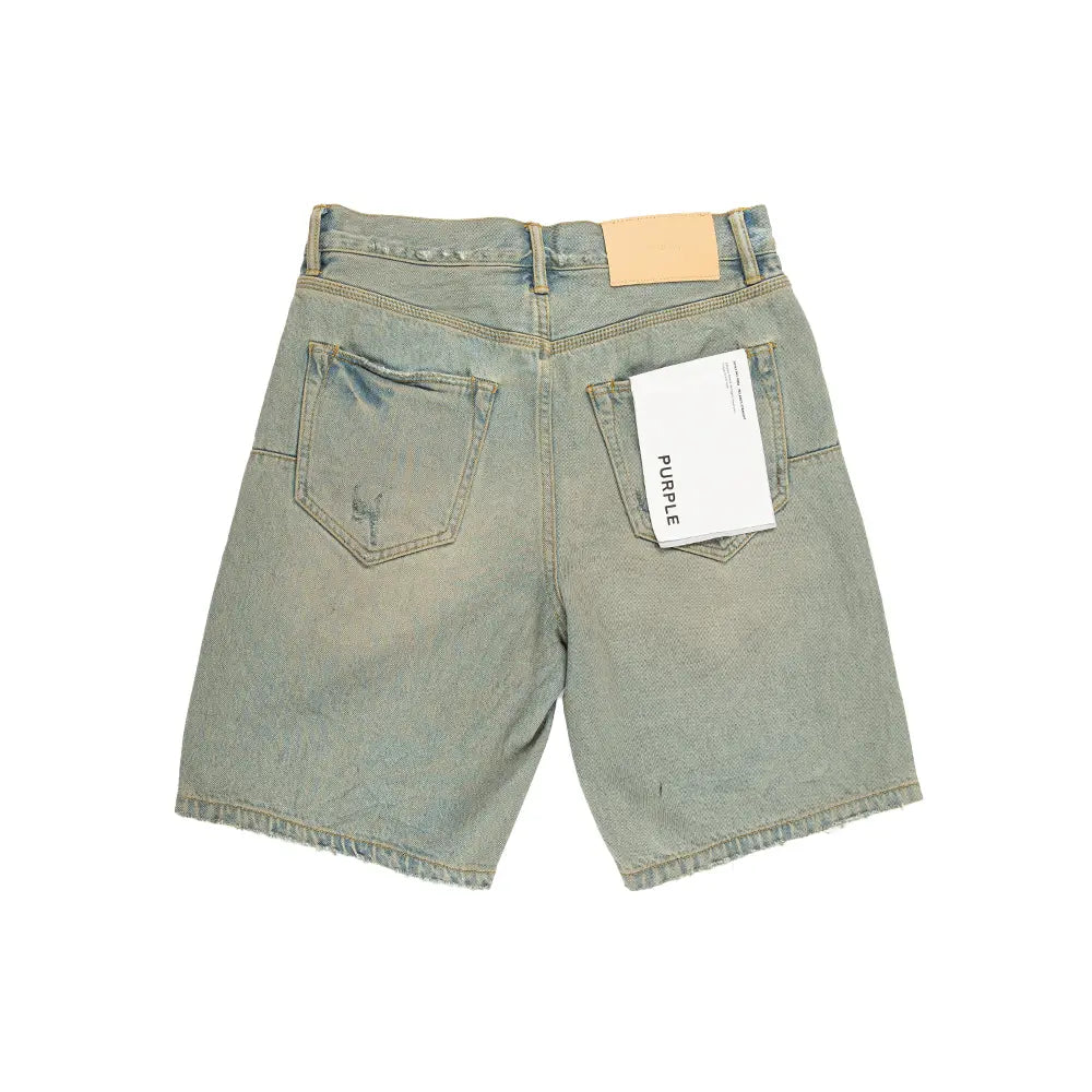 P059 Dirty Vintage Short 'Light Indigo'
