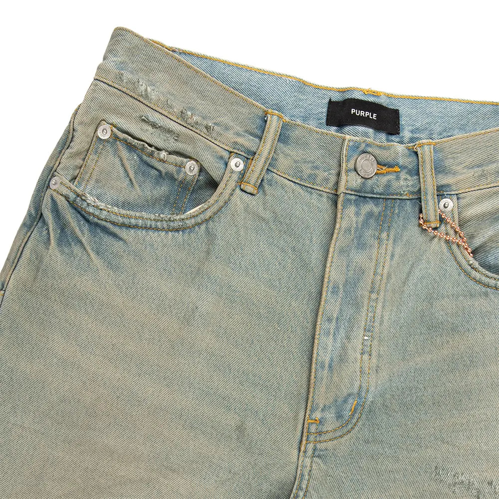 P059 Dirty Vintage Short 'Light Indigo'