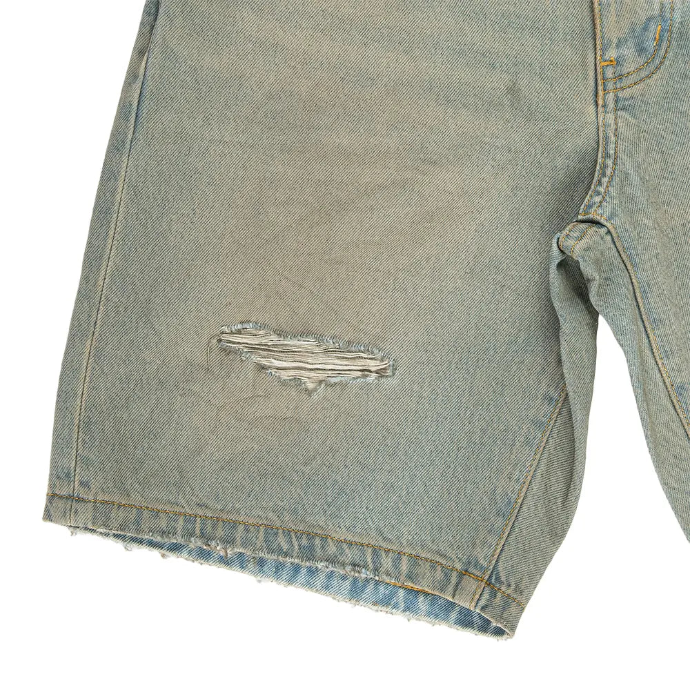 P059 Dirty Vintage Short 'Light Indigo'