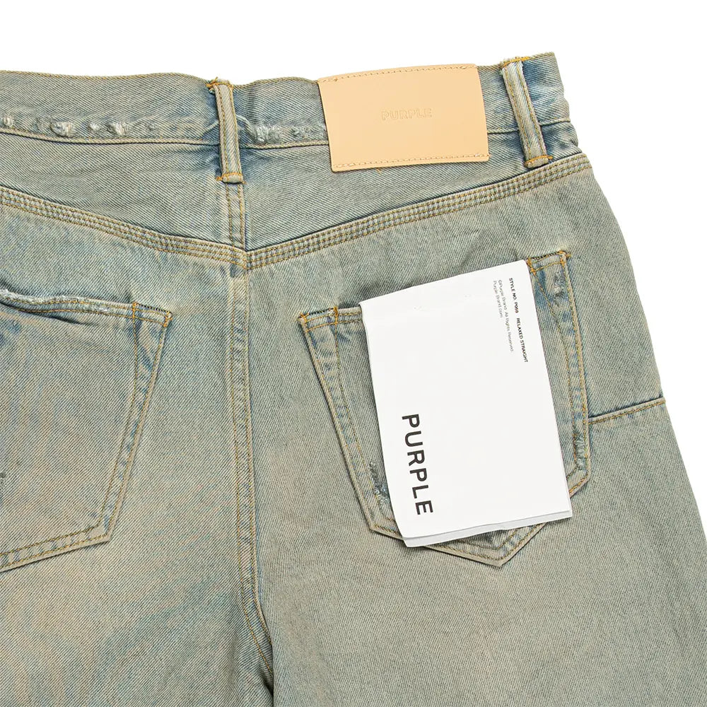 P059 Dirty Vintage Short 'Light Indigo'
