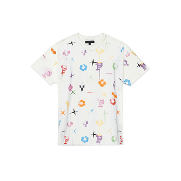 Textured Inside Out Tee 'Painted Monogram - Off White'