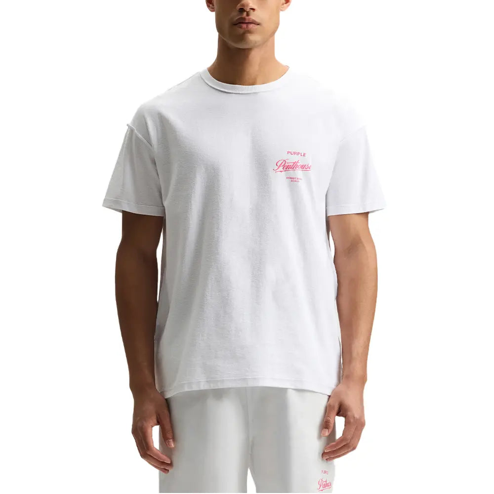 Penthouse Script Tee 'White'