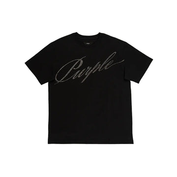 Crystal Slanted Script Tee 'Black'