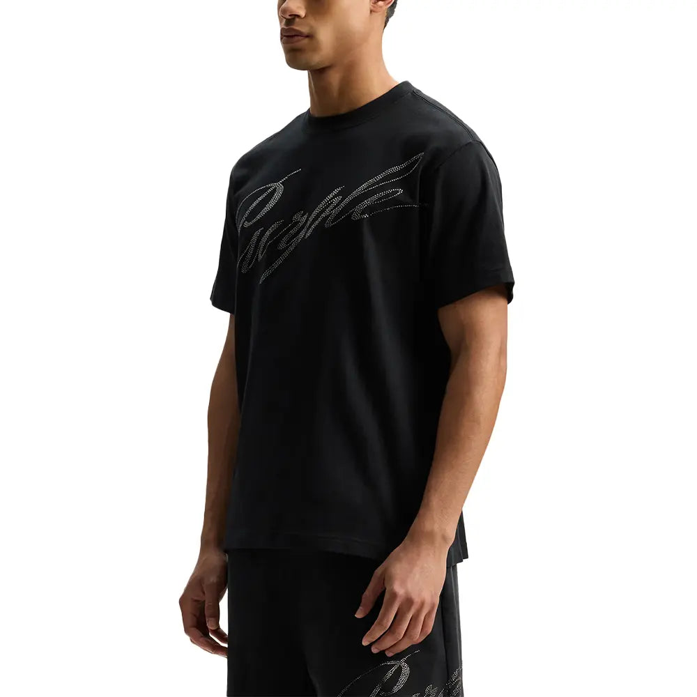 Crystal Slanted Script Tee 'Black'