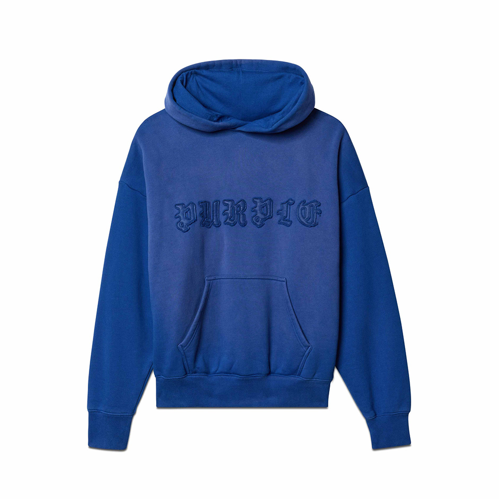 Gothic Applique Hoodie 'Blue'