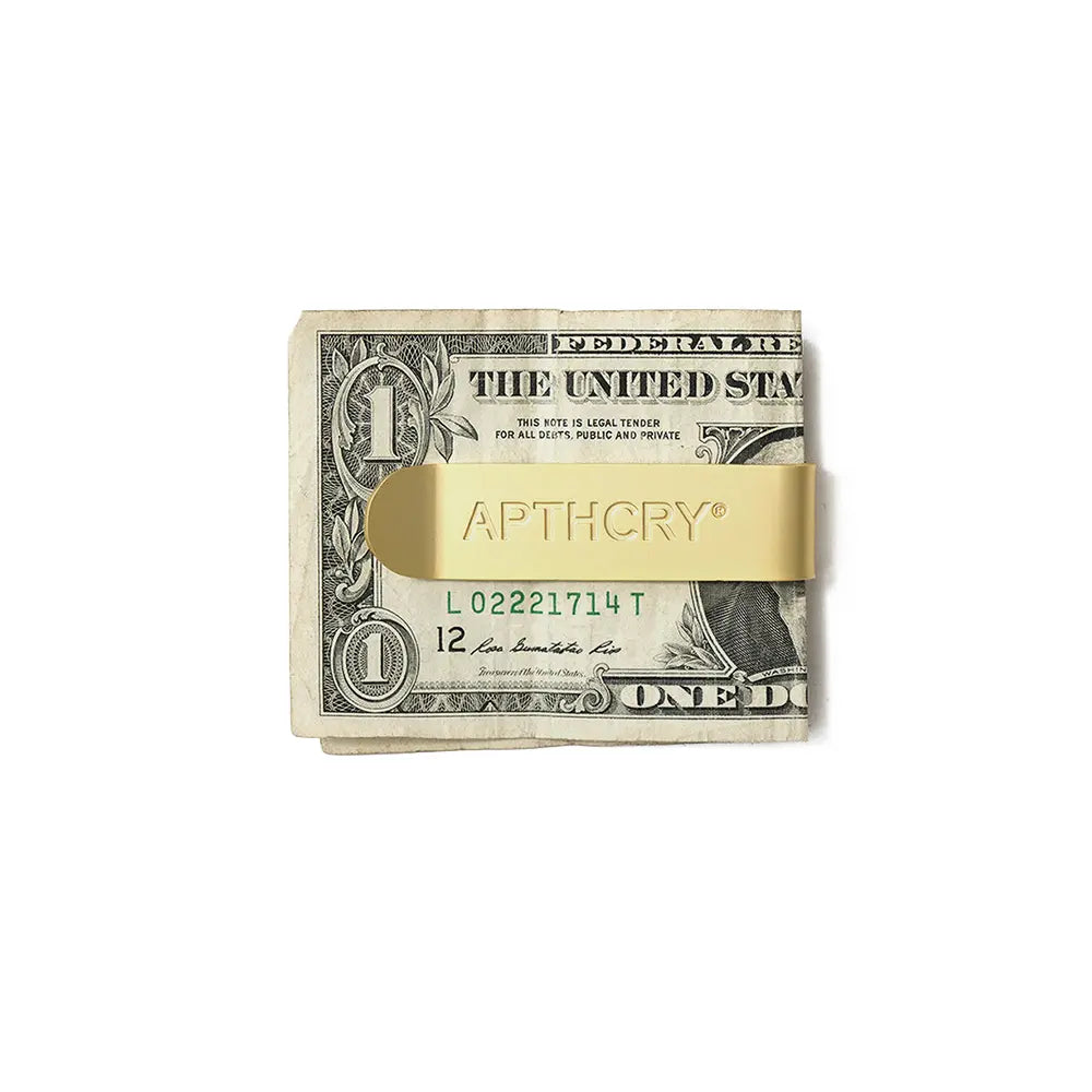 Pretty Much Broke® Stamped Brass Money Clip
