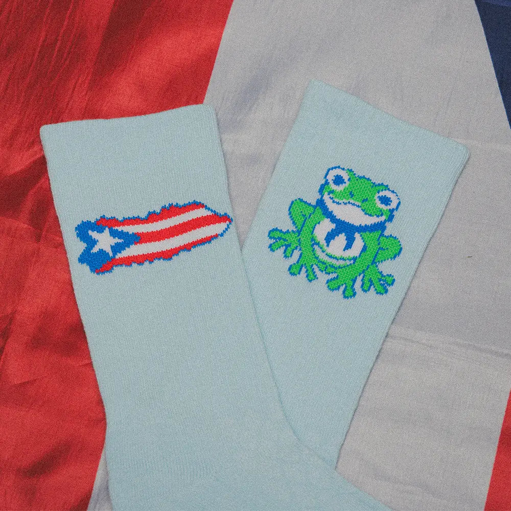 Puerto Rico Crew Socks 'PR Blue'
