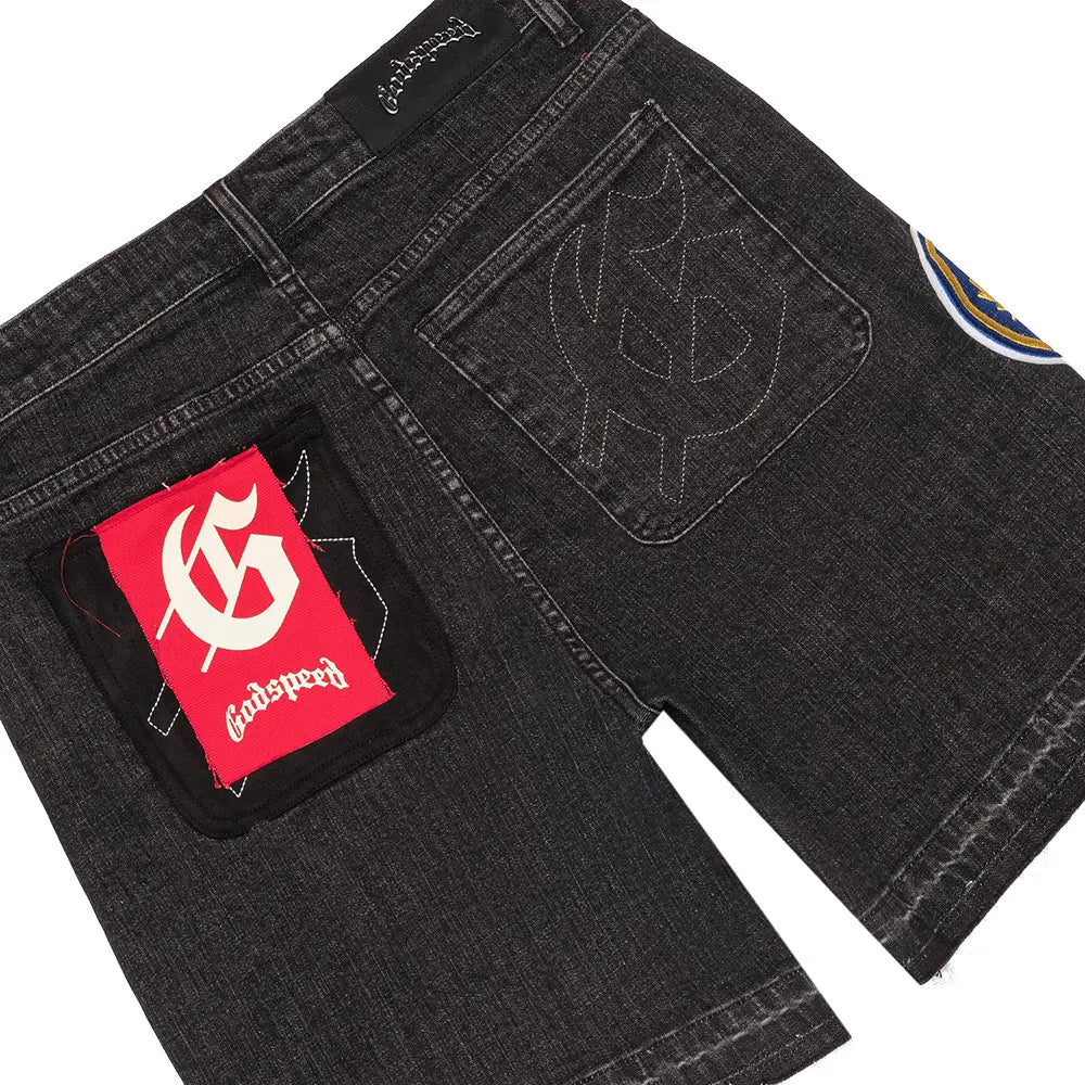 Patchwork Denim Shorts V2 'Black'