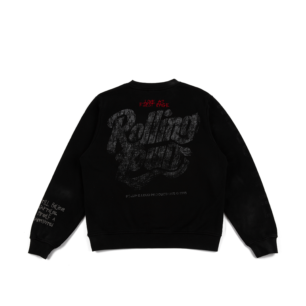 Open The Pit Crewneck Sweatshirt 'Washed Black'