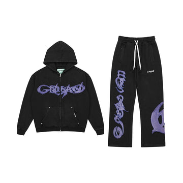Raw Import Sweatsuit 'Black Blue'