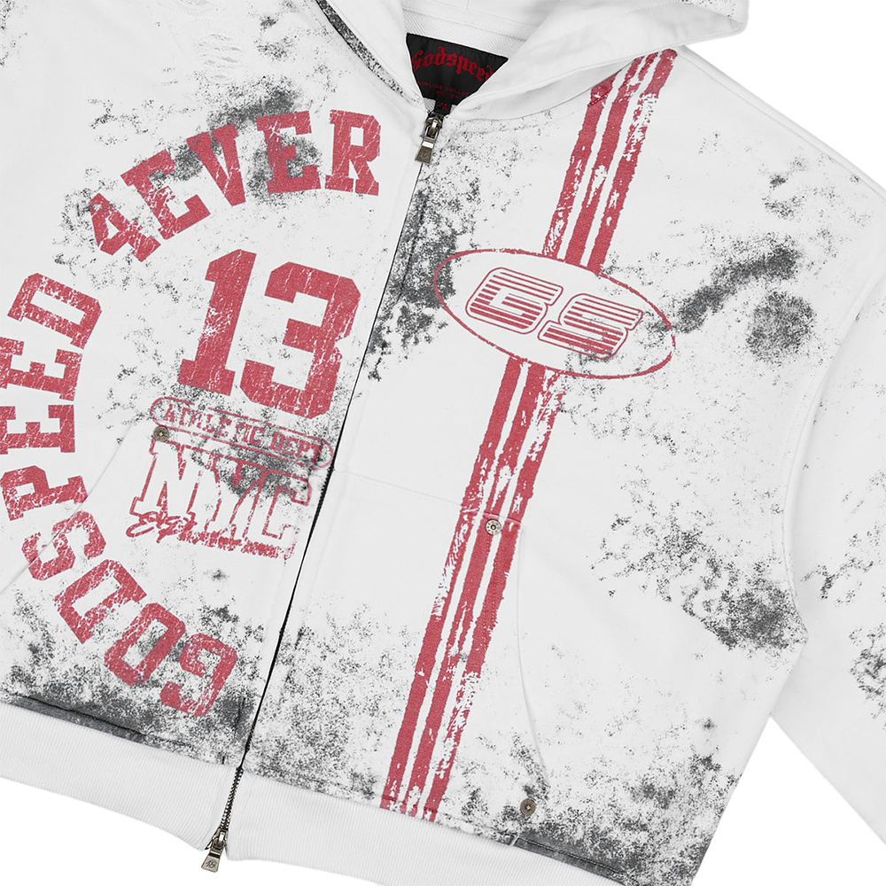 Roadster Zip Hoodie 'Dirty White Boom26'