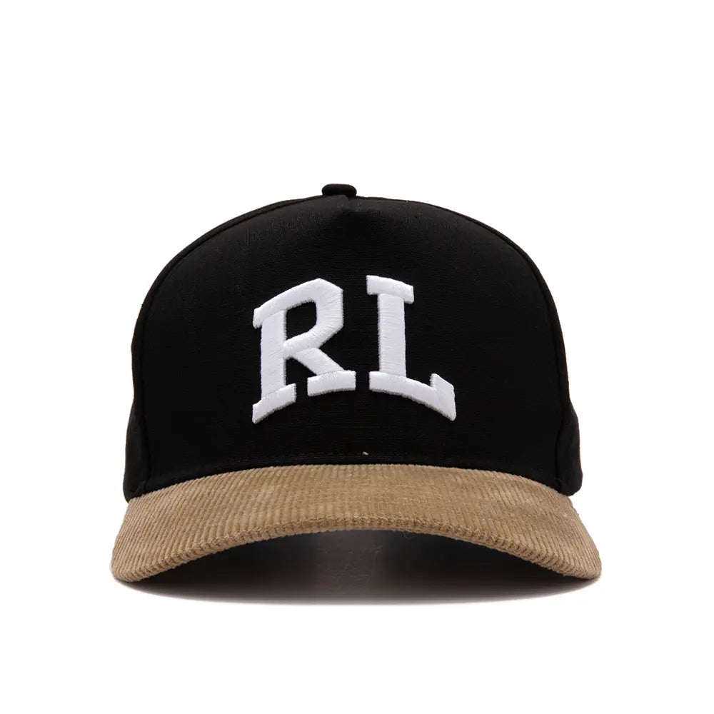RL Corduroy Snapback Hat 'Black Brown'
