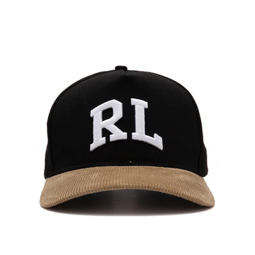 RL Corduroy Snapback Hat 'Black Brown'