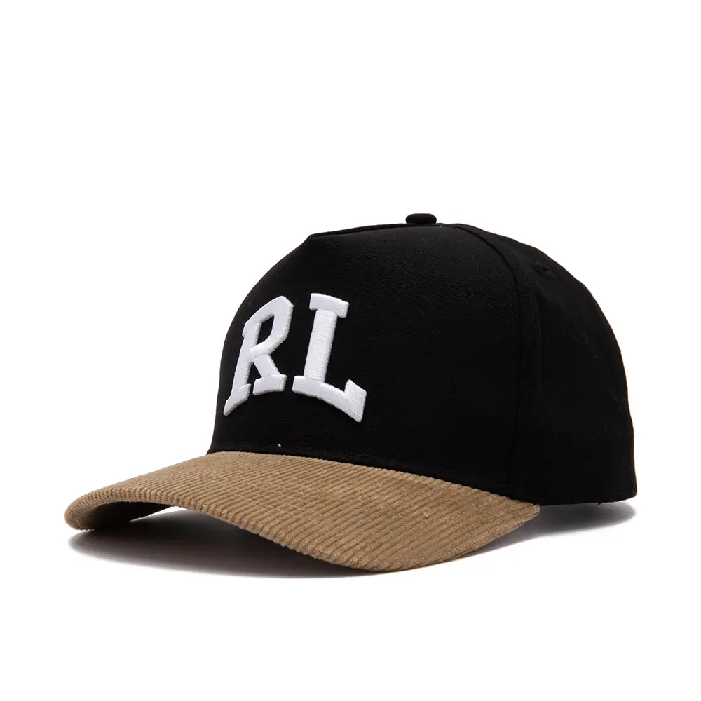RL Corduroy Snapback Hat 'Black Brown'