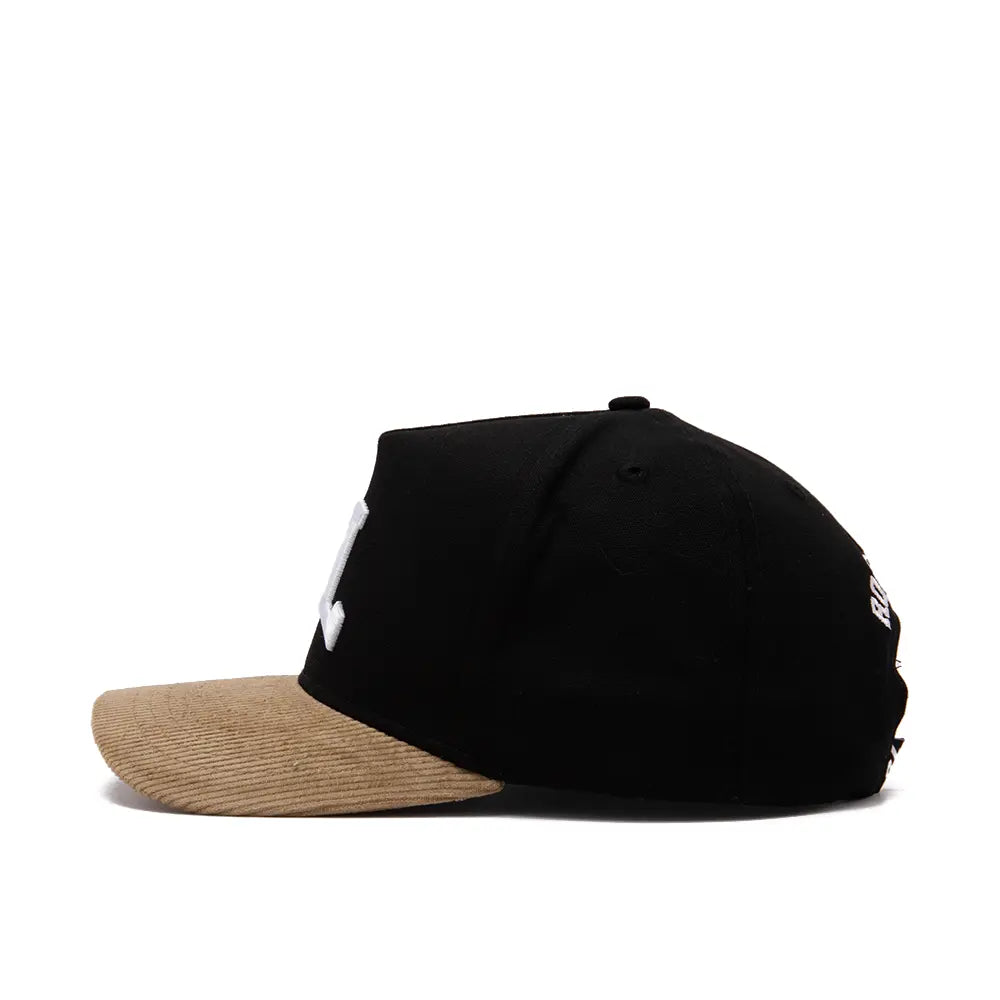 RL Corduroy Snapback Hat 'Black Brown'