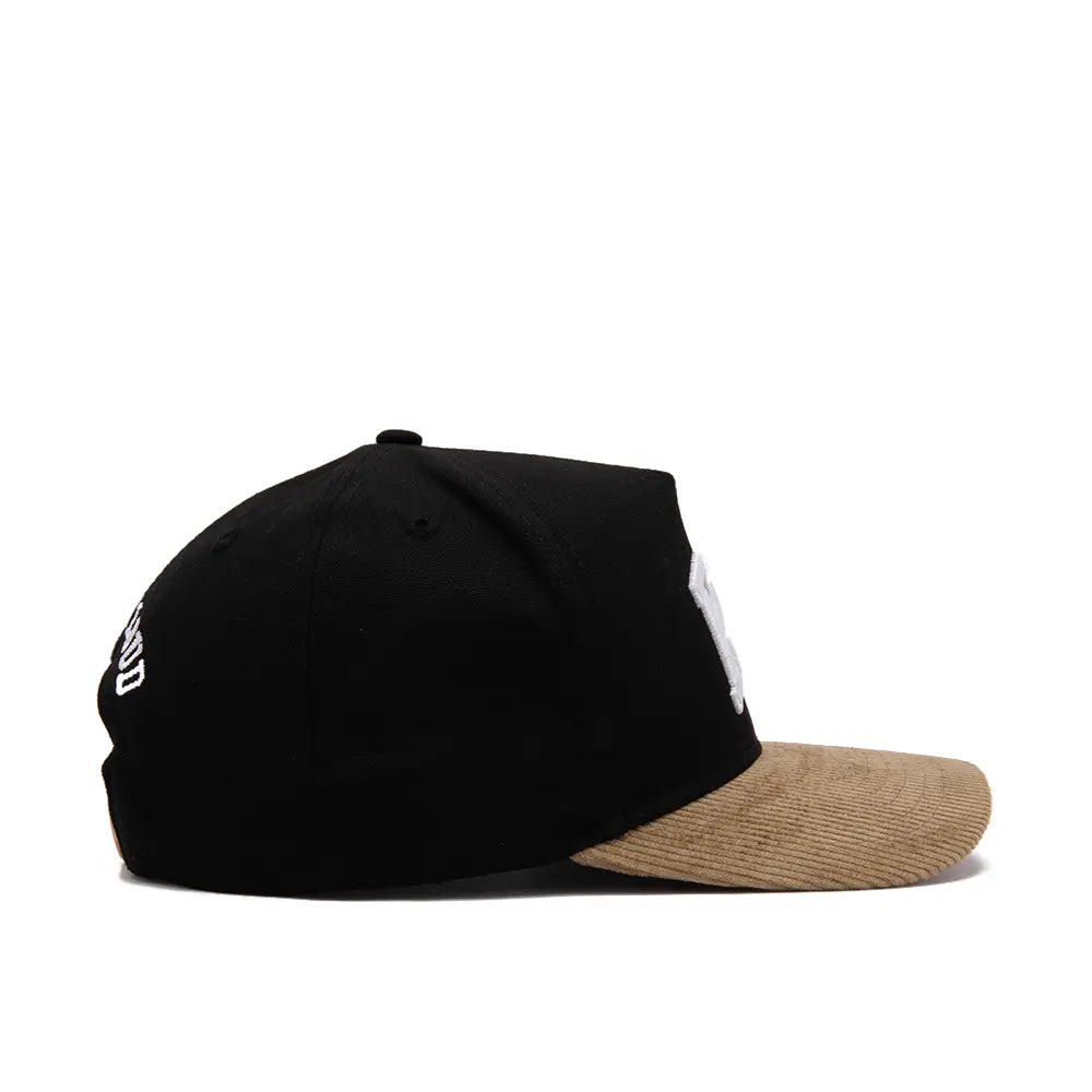 RL Corduroy Snapback Hat 'Black Brown'