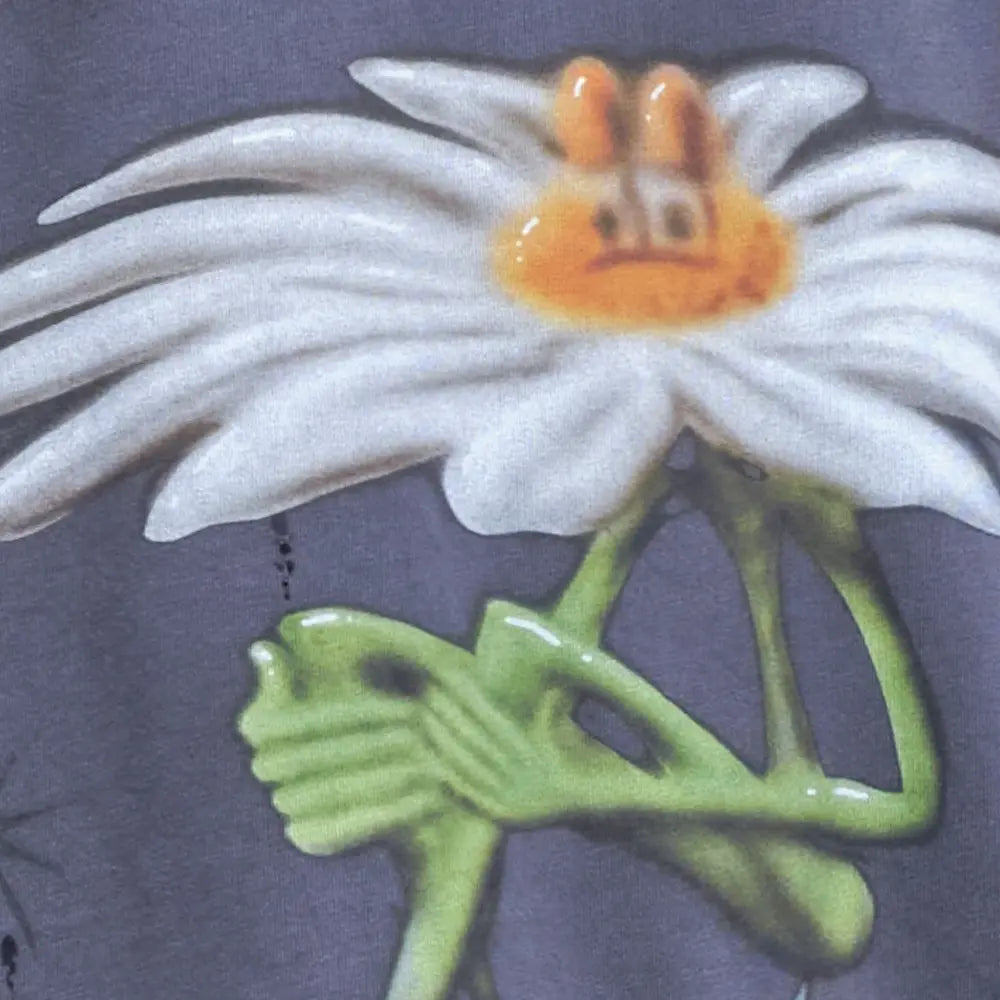 U Anxiety Flower Tee 'Vintage Blue'