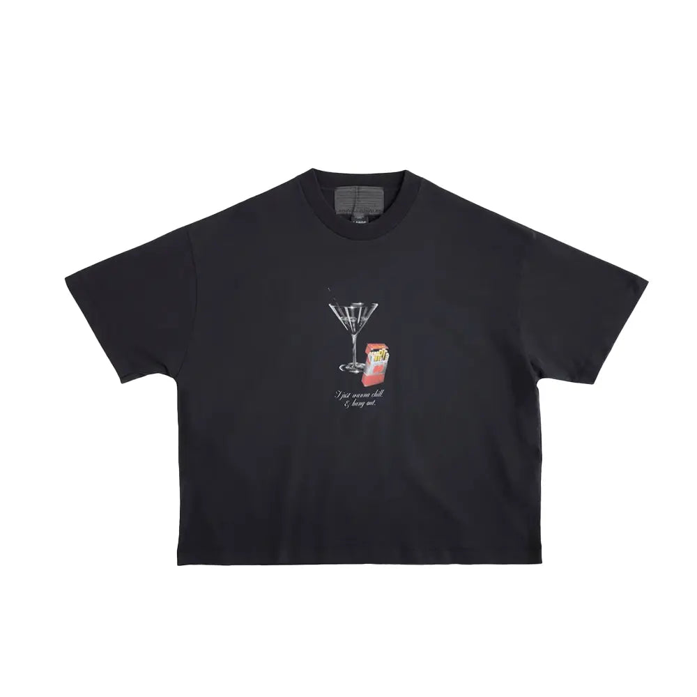 U Double Happines Short Sleeve Tee 'Black'