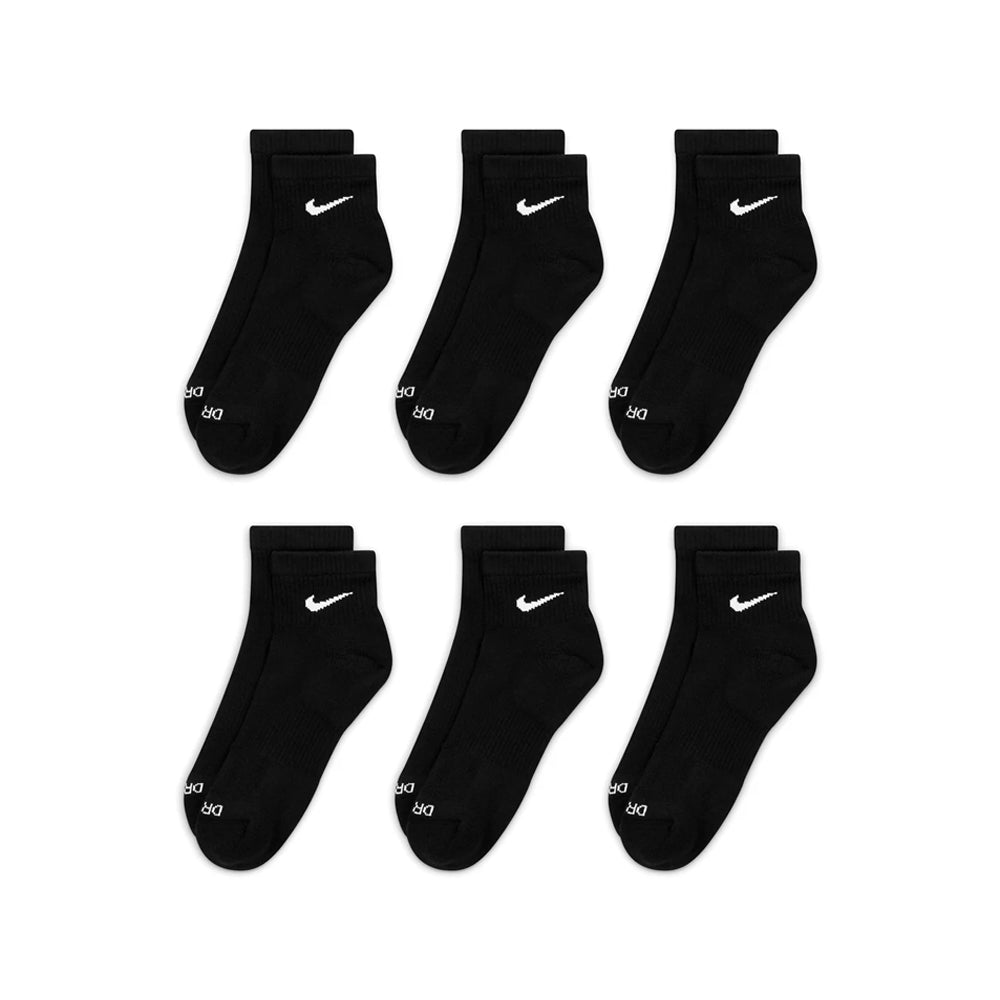 Everyday Plus Cushioned Training Ankle Socks (6 Pairs) 'Black'