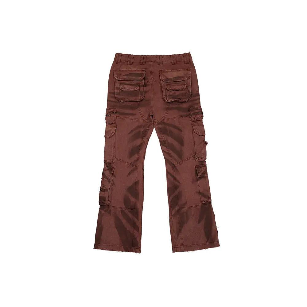 Skidrow Flared Cargo Pants 'Clay'