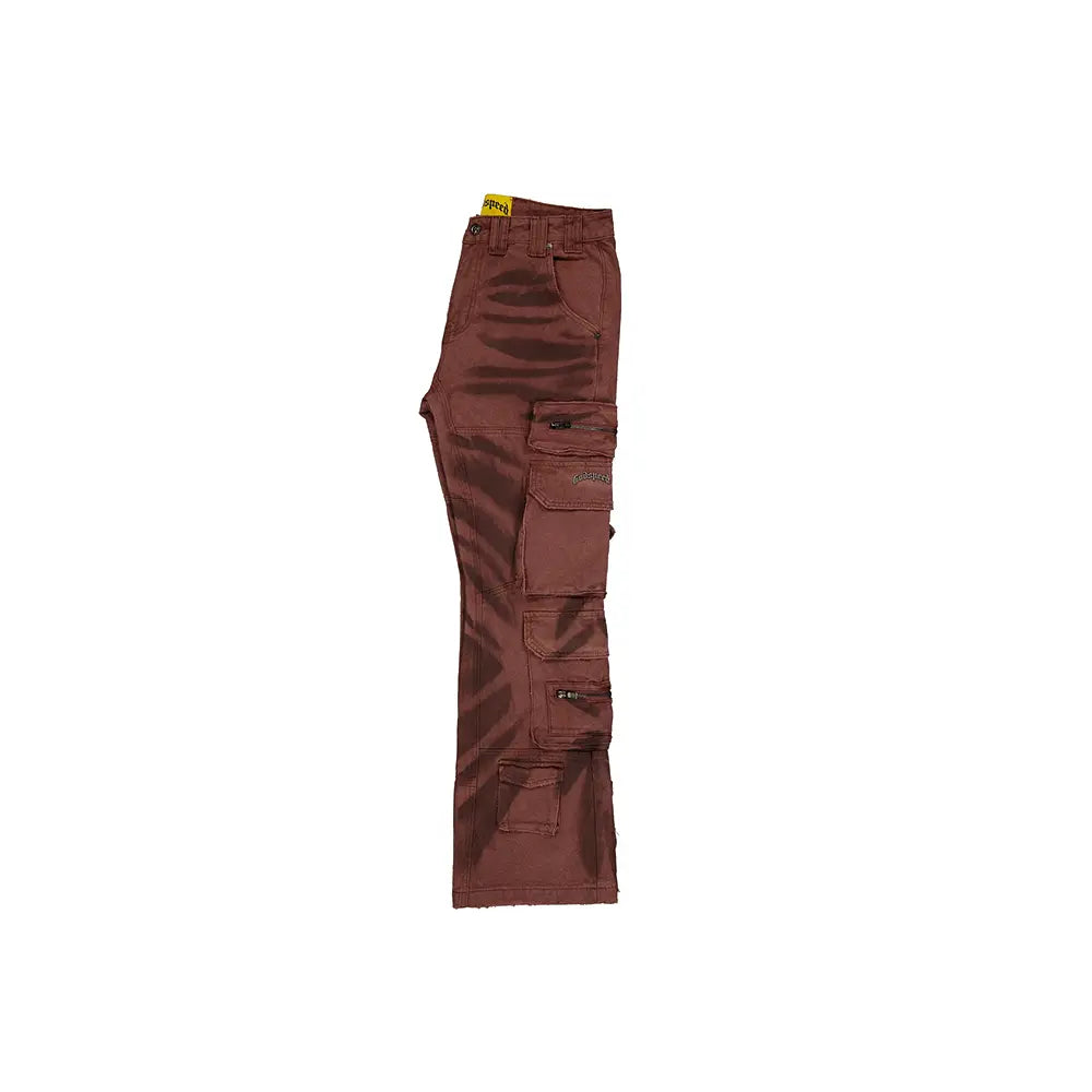 Skidrow Flared Cargo Pants 'Clay'
