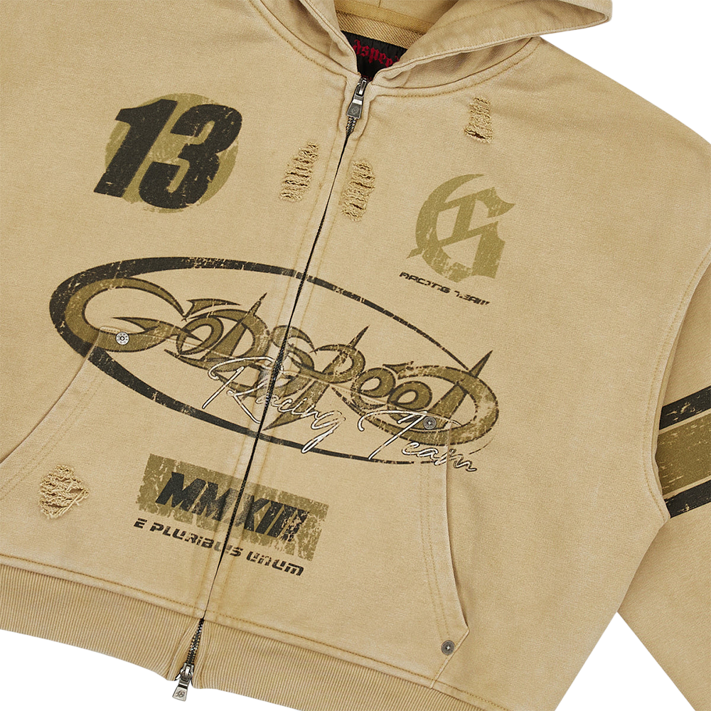 Speedway Zip Hoodie 'Sand Boom26'