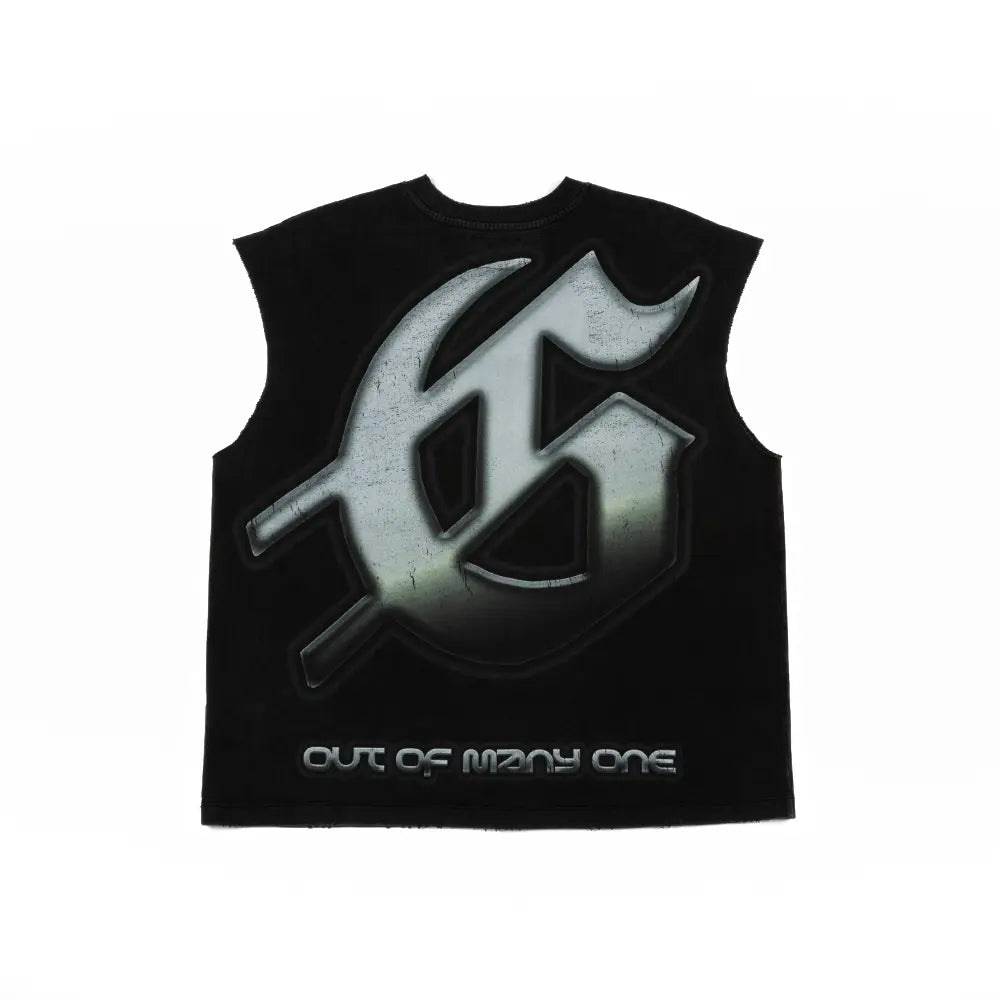 Sunken Liberty 2 Sleeveless 'Black Wash'