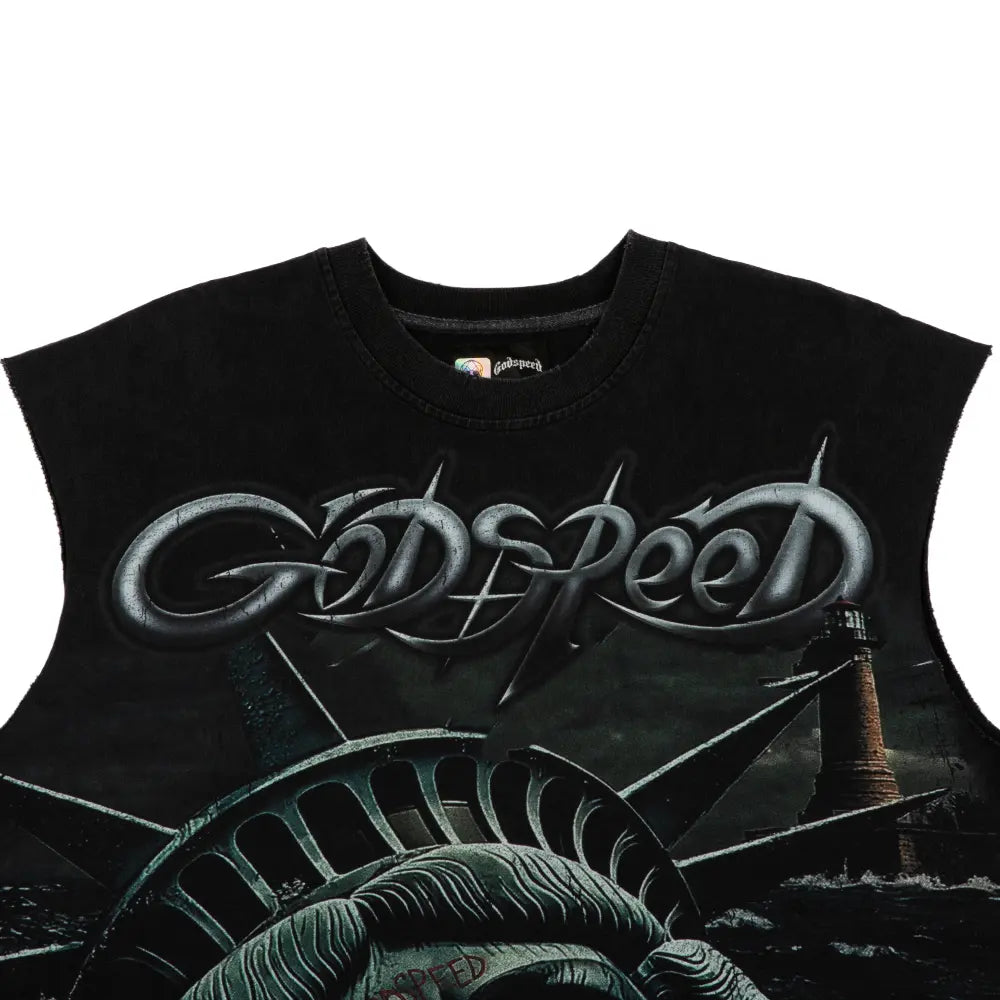Sunken Liberty 2 Sleeveless 'Black Wash'