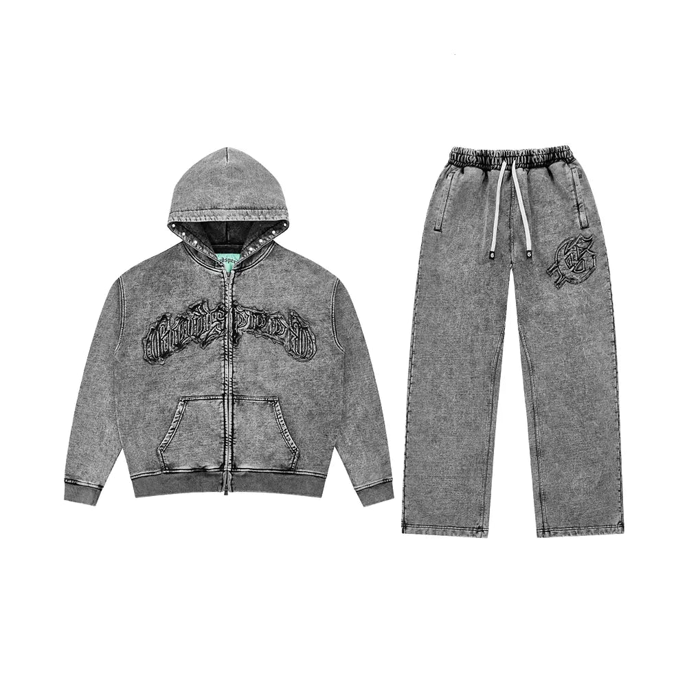 Symmetric Studded Set 'Acid Wash'
