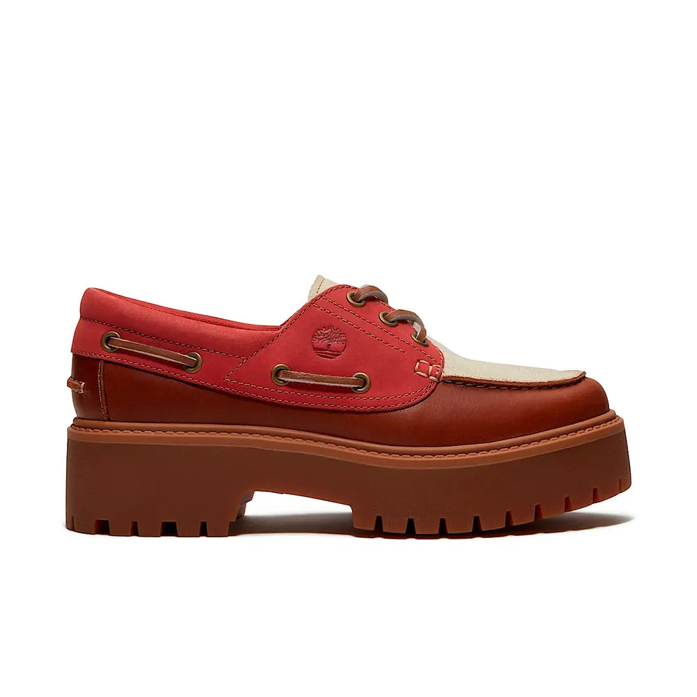 W Stone Street Platform Boat Shoe 'Rust Full-Grain'