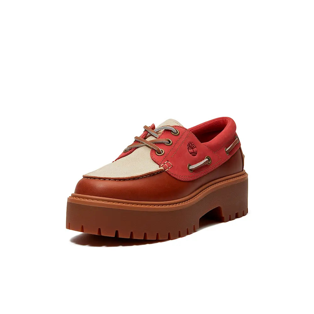 W Stone Street Platform Boat Shoe 'Rust Full-Grain'