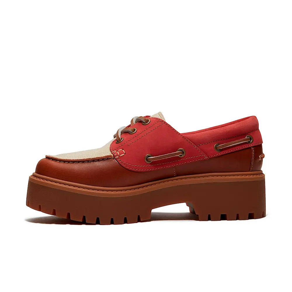 W Stone Street Platform Boat Shoe 'Rust Full-Grain'