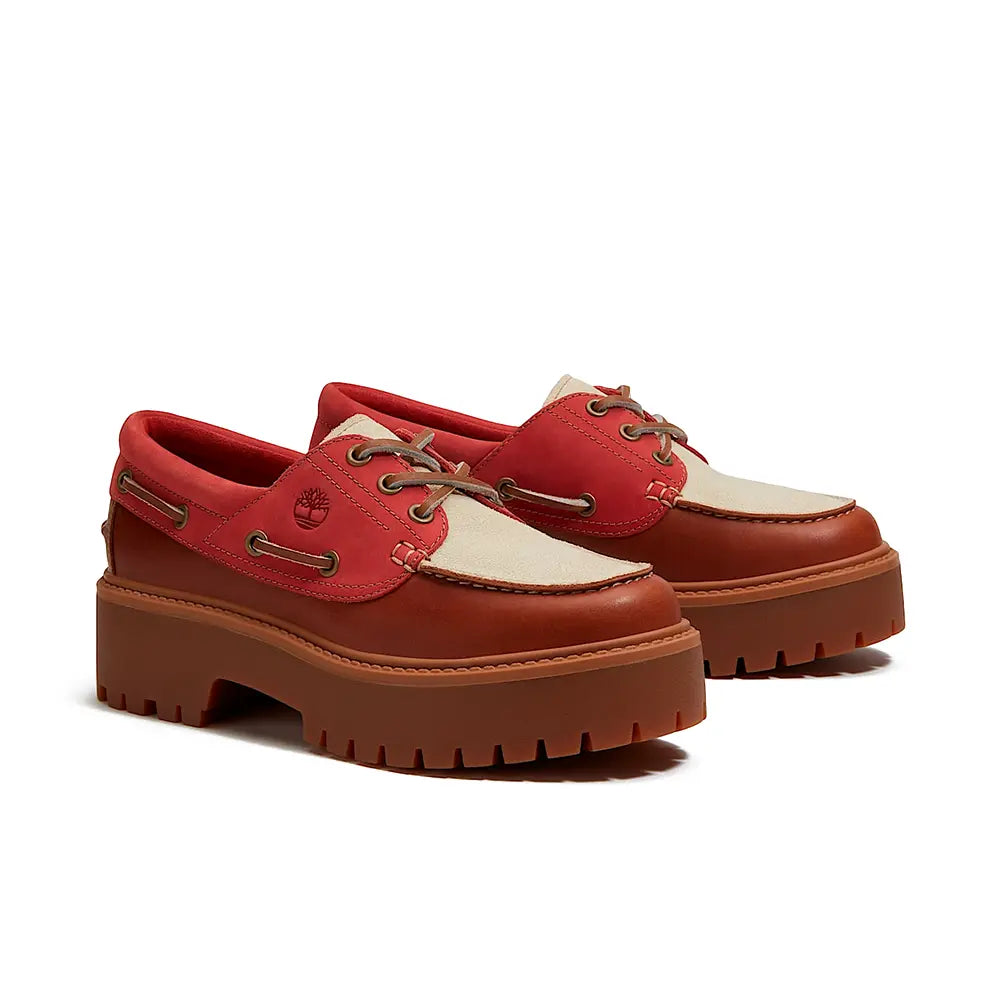 W Stone Street Platform Boat Shoe 'Rust Full-Grain'