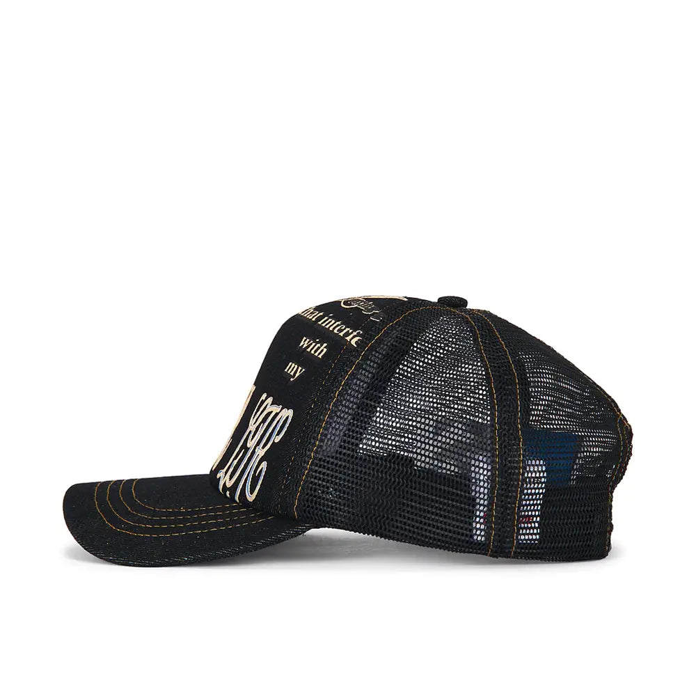 U Love For Life Trucker Cap 'Black Denim'