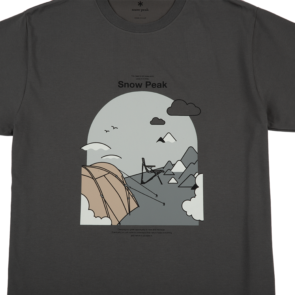 Camping Graphic T-Shirt 'Grey'