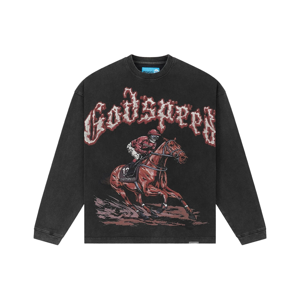 Thoroughbred Long Sleeve Tee NG 'Black Wash'