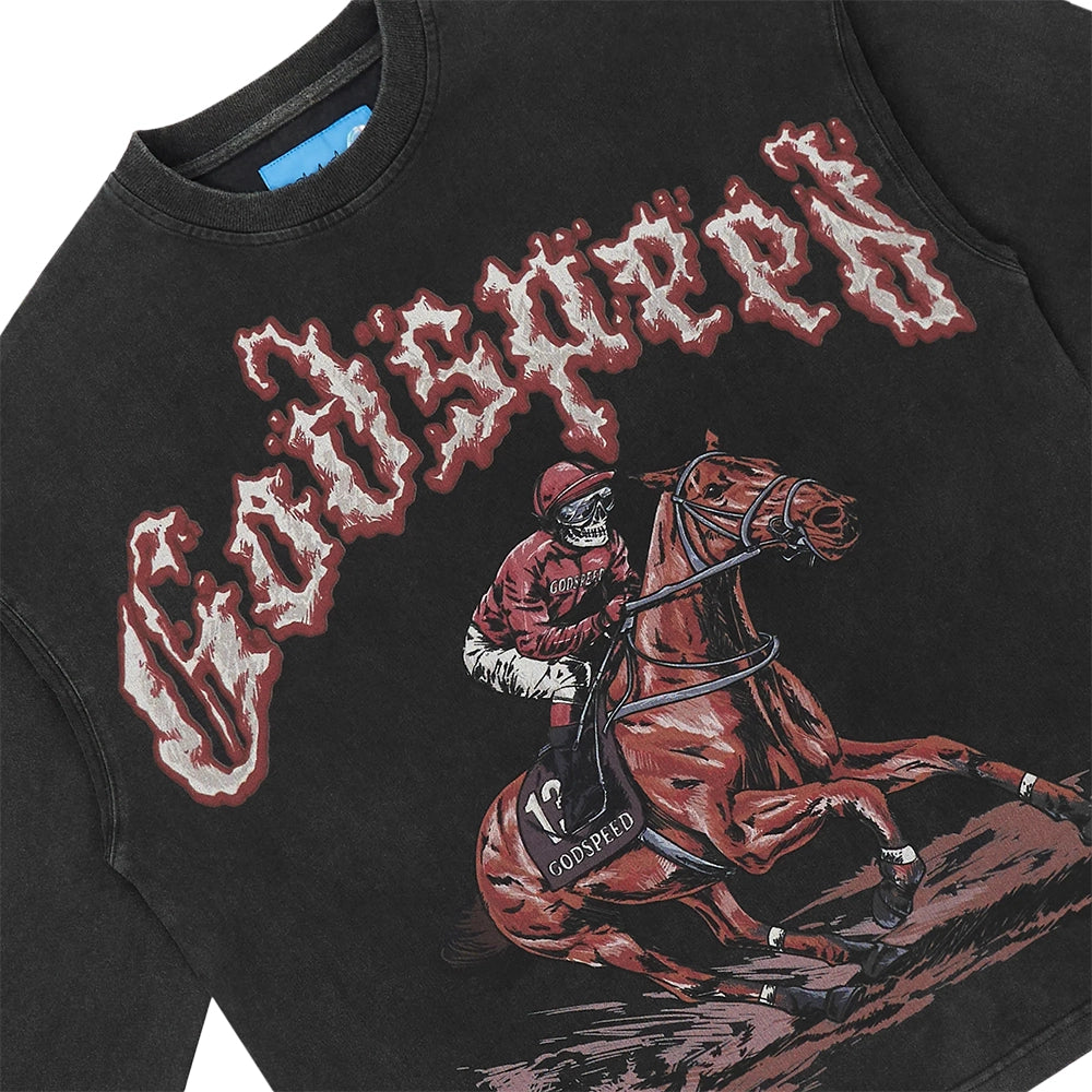 Thoroughbred Long Sleeve Tee NG 'Black Wash'
