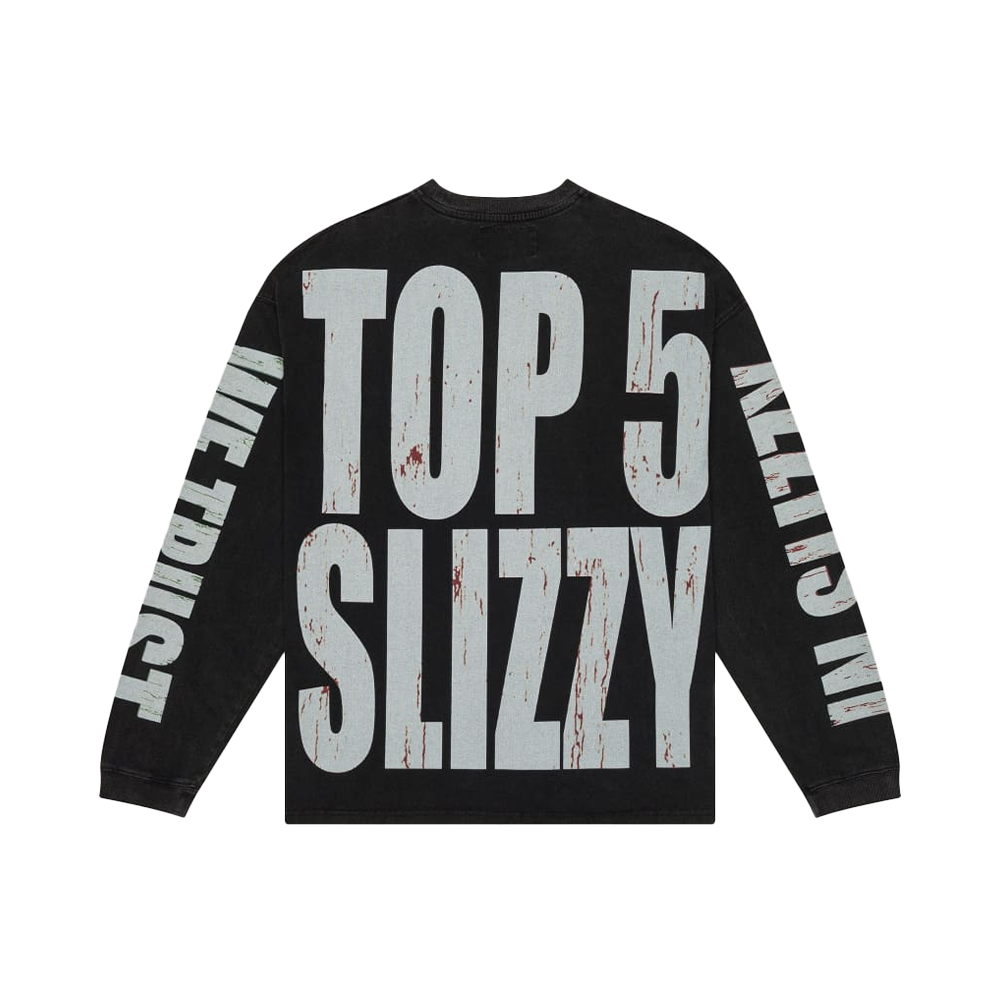 Top 5 Slizzy LS Tee 'Black Wash'