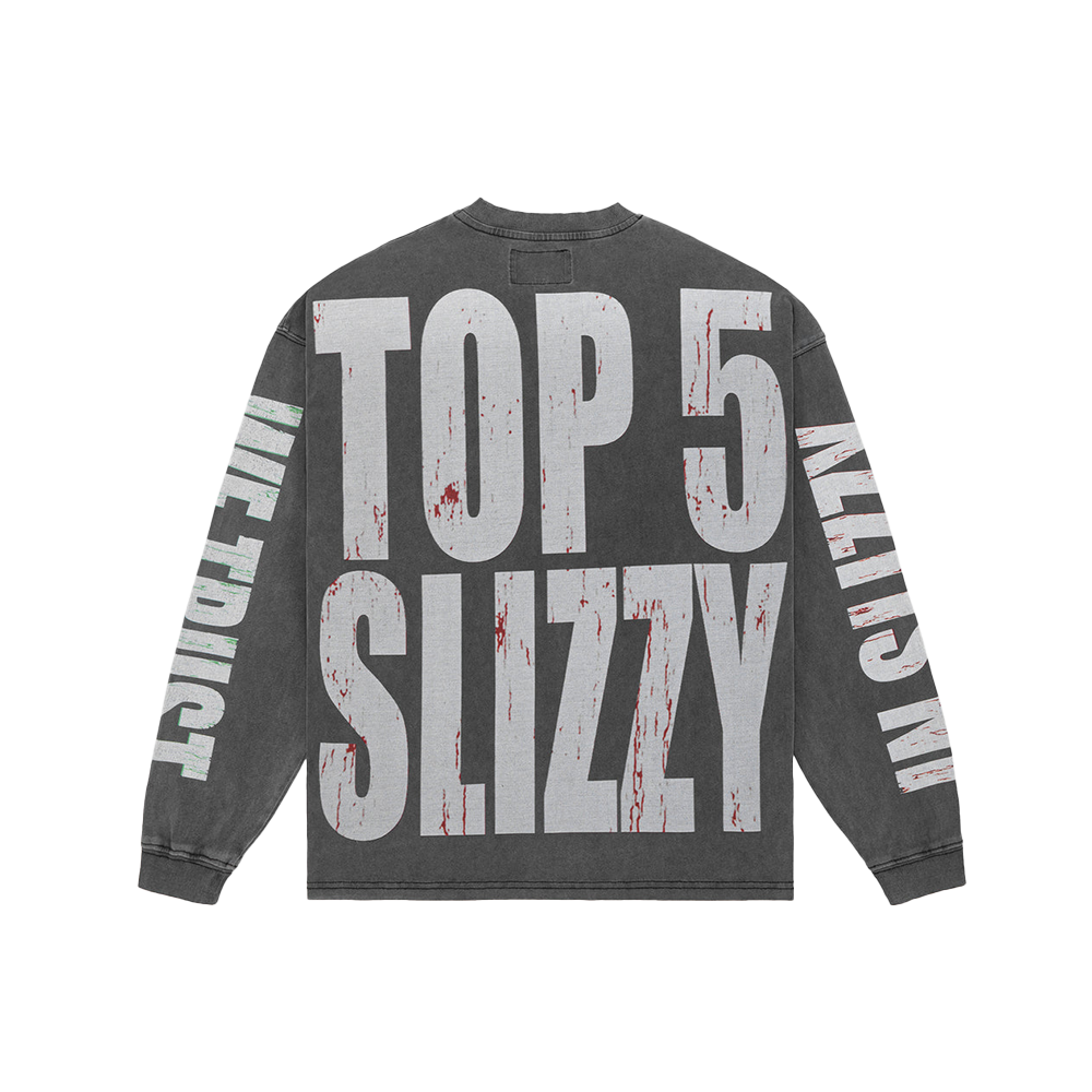 Top 5 Slizzy LS Tee 'Grey Wash'